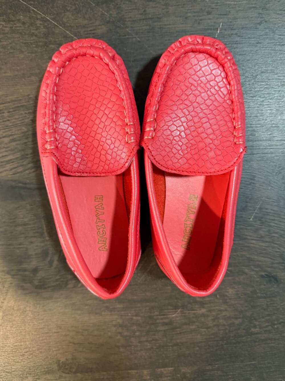 Ahcityah Toddler Boys Loafers Slip On Faux Leather Size 10.5